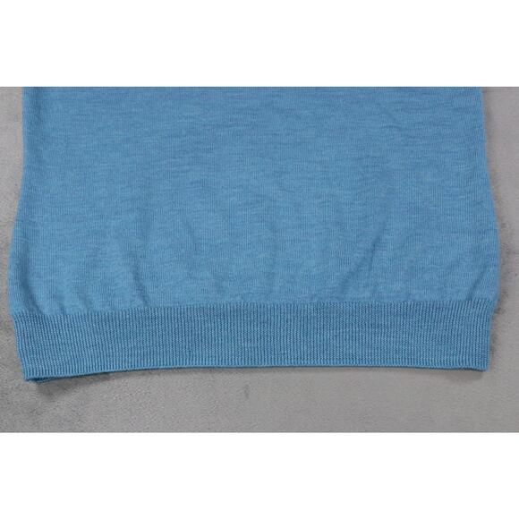 Brooks Brothers Men’s Blue Merino Wool Sweater Vest Extra Fine Italian Merino M - Picture 2 of 8